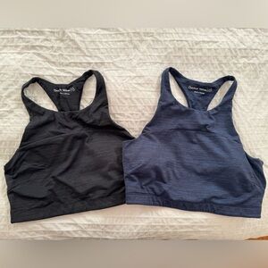 Outdoor Voices Set of 2 TechSweat Move Free Crop Top Sports Bra M Black & Navy